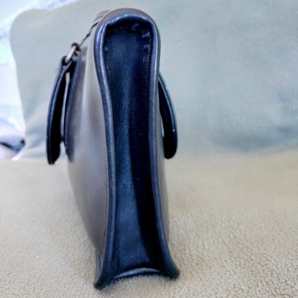 Vintage Coach Black Leather Slim Handle Clutch NYC - Picture 9 of 10